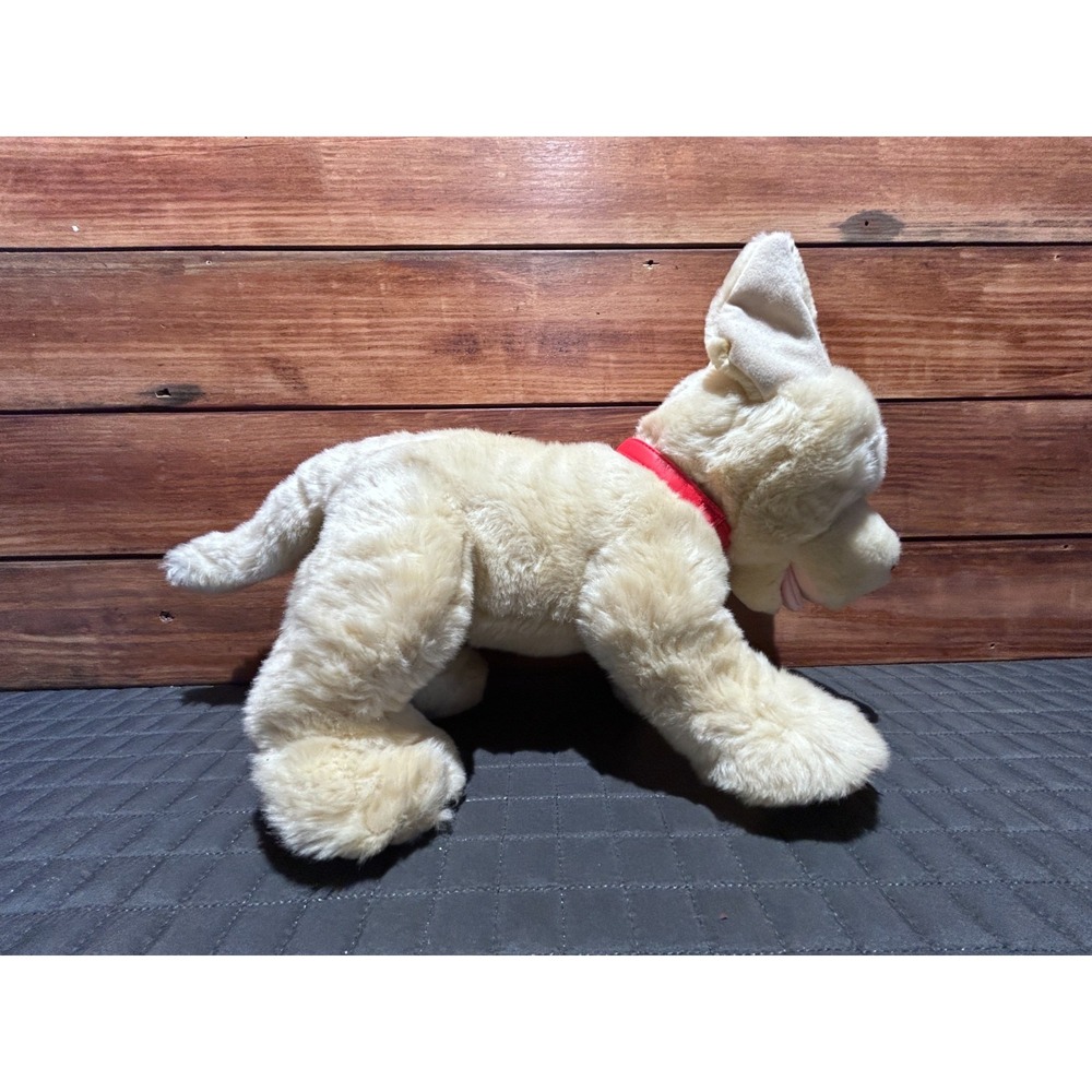 Build A Bear Yellow Lab Golden Retriever Dog Puppy with Red Collar